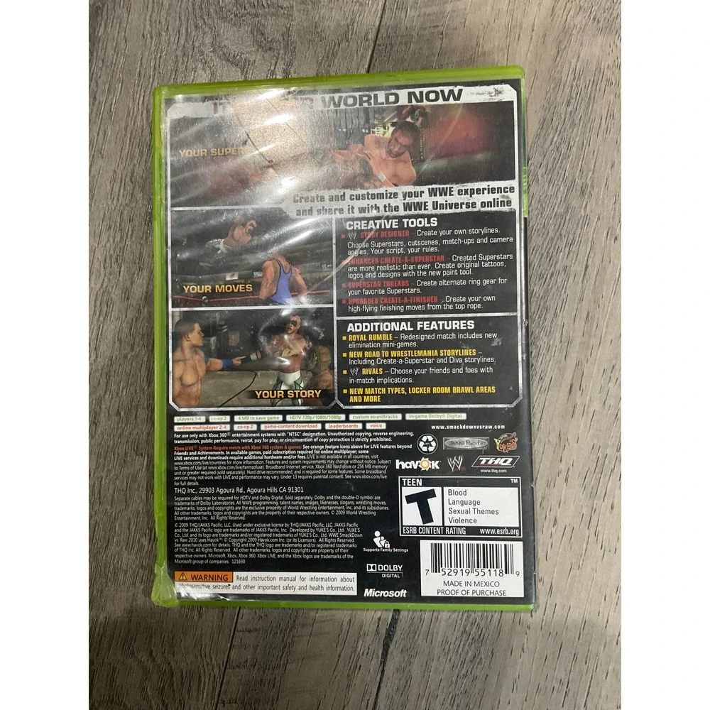 WWE‎ SmackDown vs Raw 2010 Xbox 360 Walmart Exclusive THQ Wrestling Game CIB